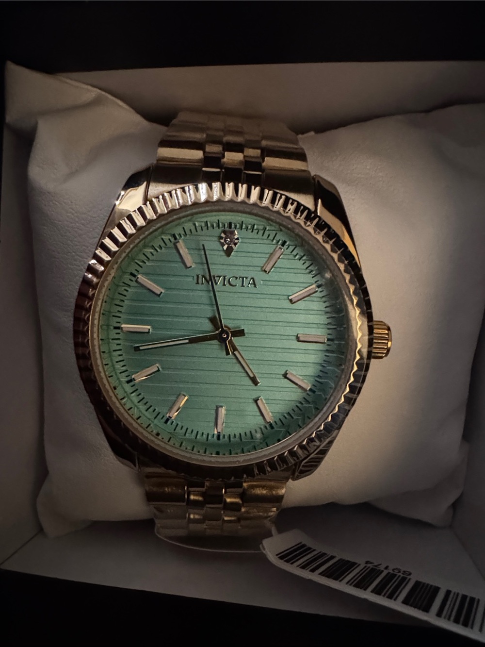Invicta Celestial 69174 Men’s 36mm Gold Tone Turquoise Blue Dial Quartz Watch